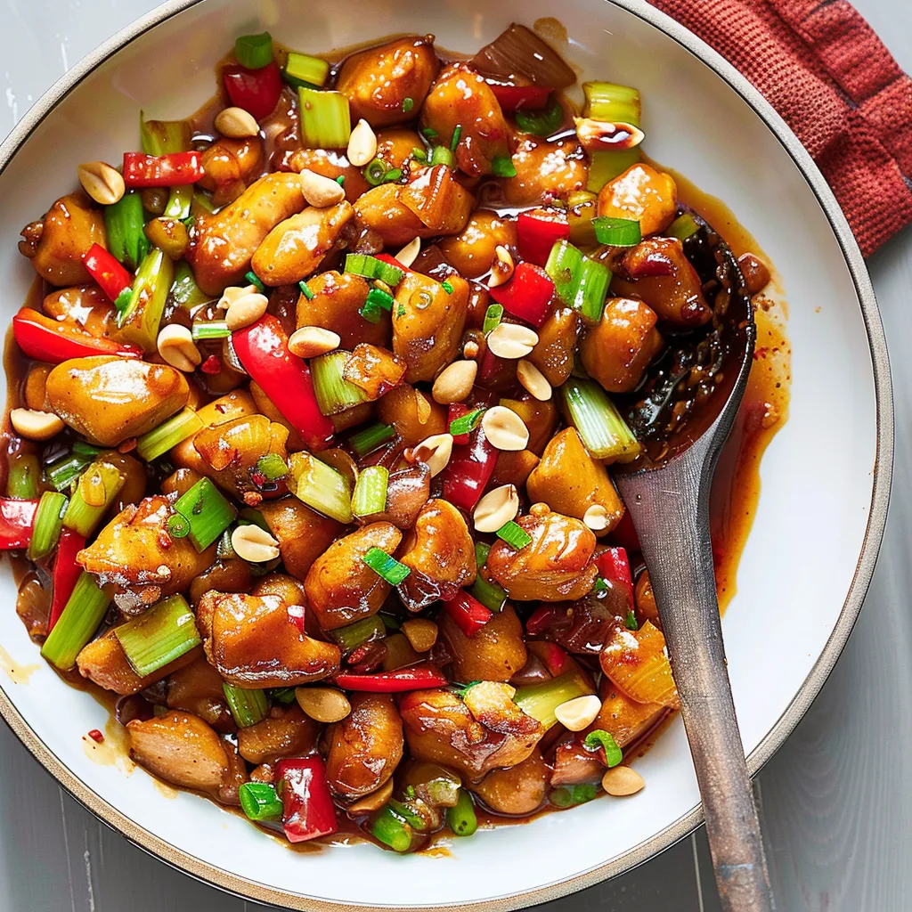 Kung Pao épicé poulet sauté