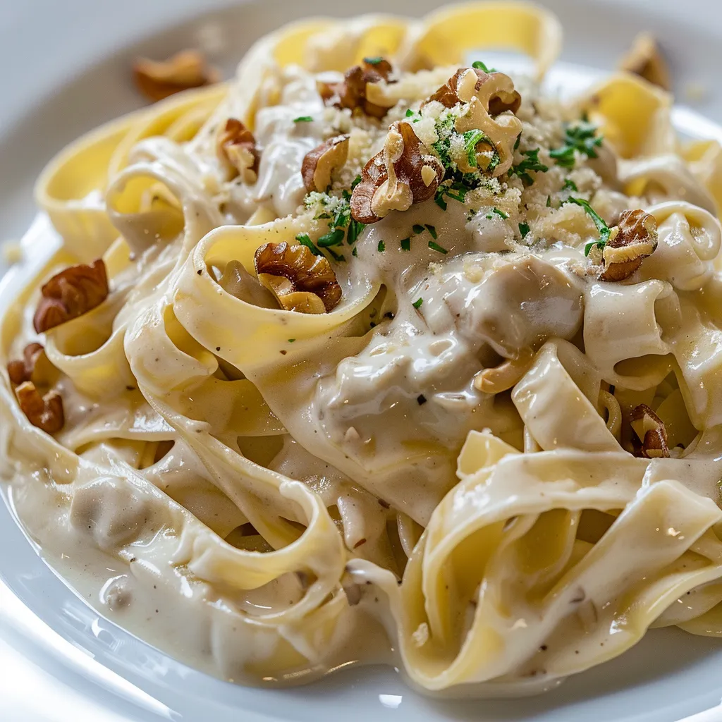 Nouilles crème noix fondante