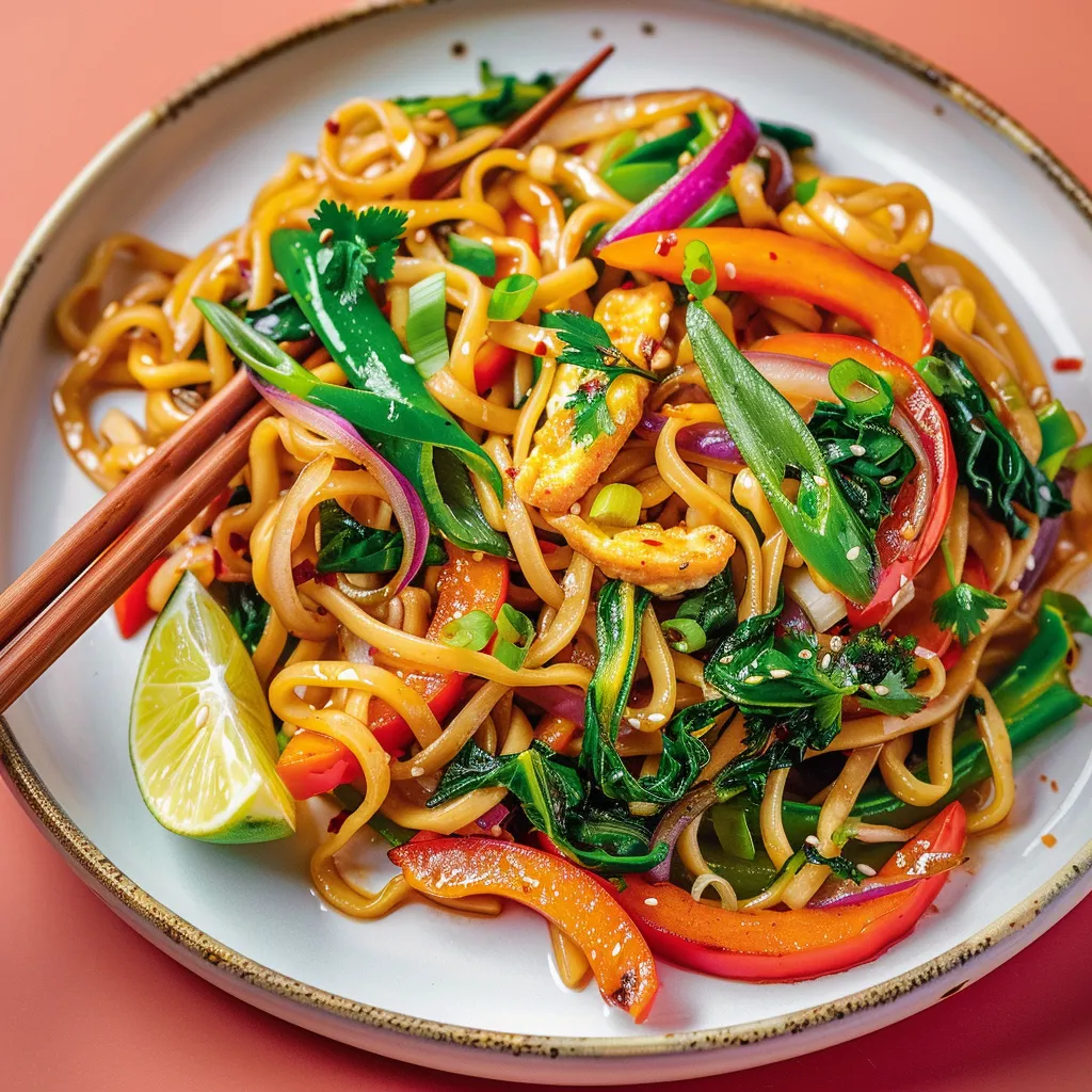 Nouilles sauté aux légumes façon asie
