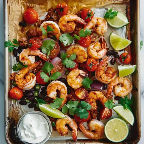 Chorizo, crevettes et haricots