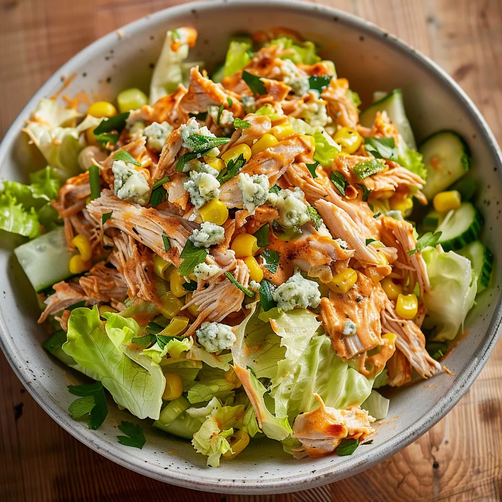 Savourez cette Buffalo salade au poulet irrésistible