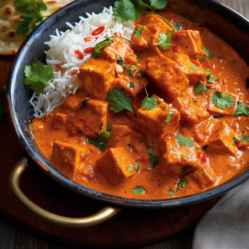 Tofu au beurre aux accents indiens