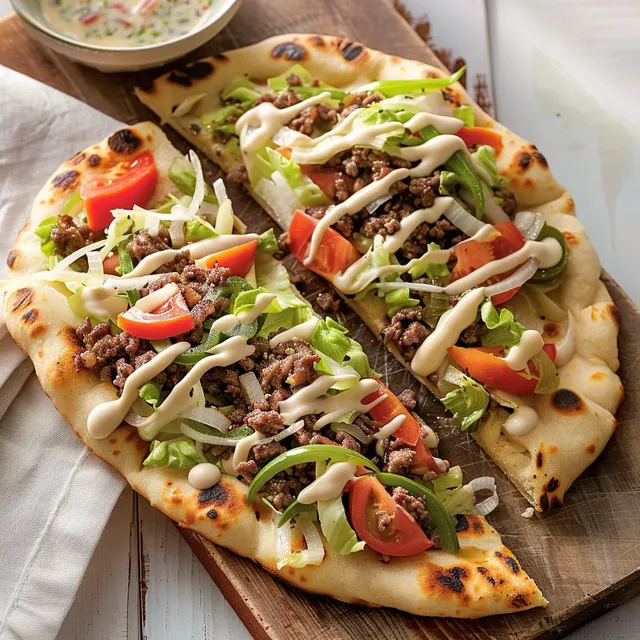Bœuf et naan garni