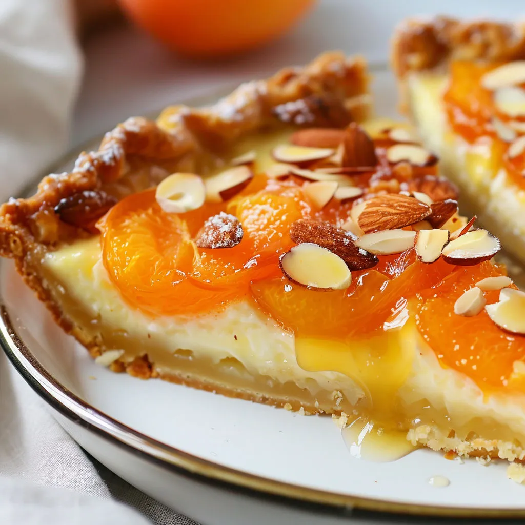 Une belle tarte abricot amande, moelleuse et dorée, facile à réaliser et parfaite à partager.