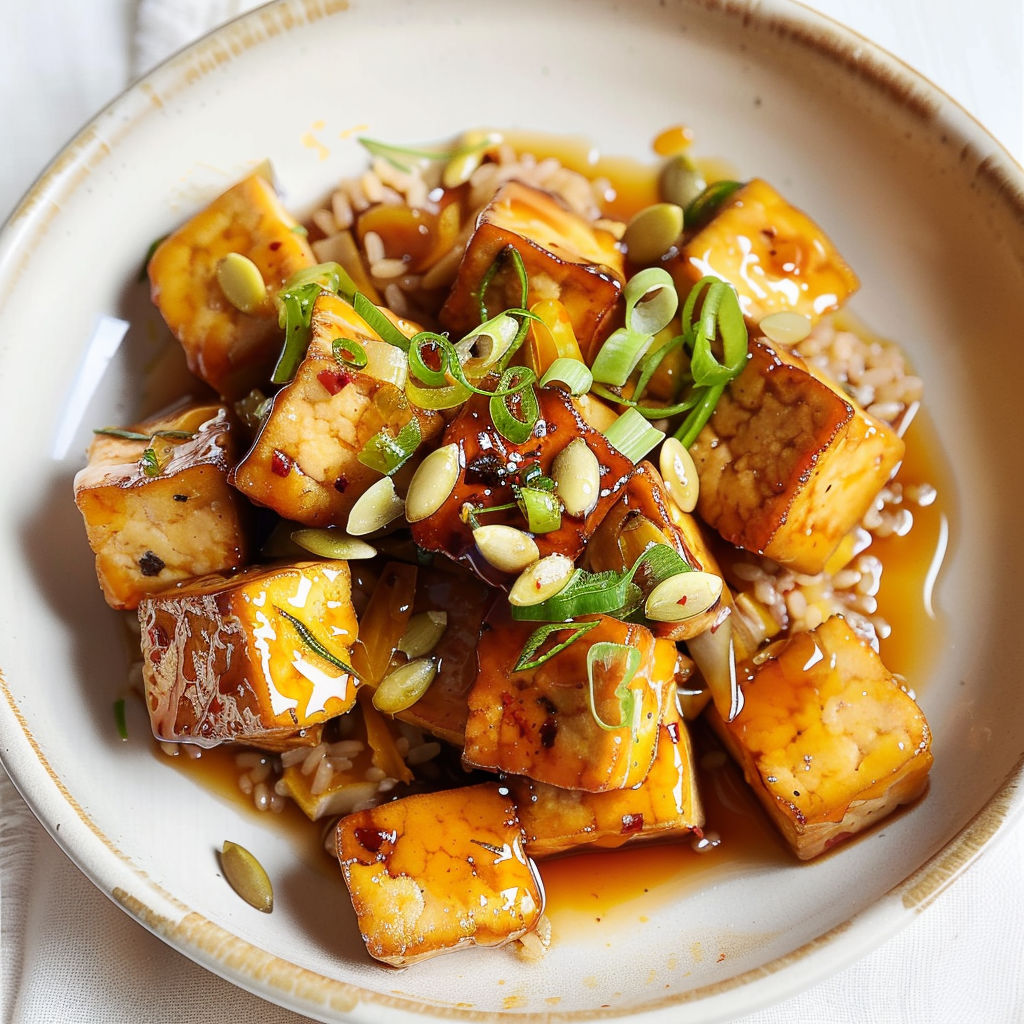 Bol de riz et légumes colorés servi prêt à déguster.