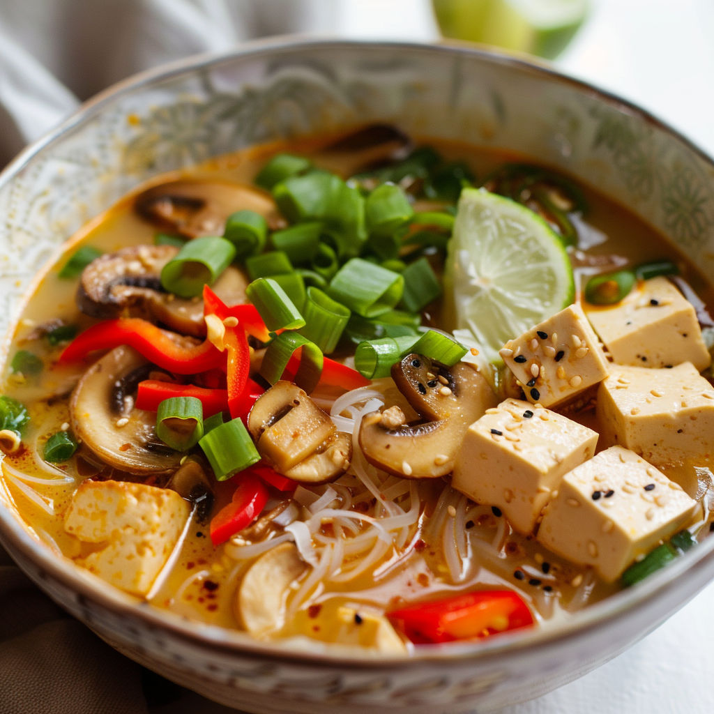 Un grand bol de miso parfumé, légumes sautés croquants et lime fraîche, vraiment gourmand.