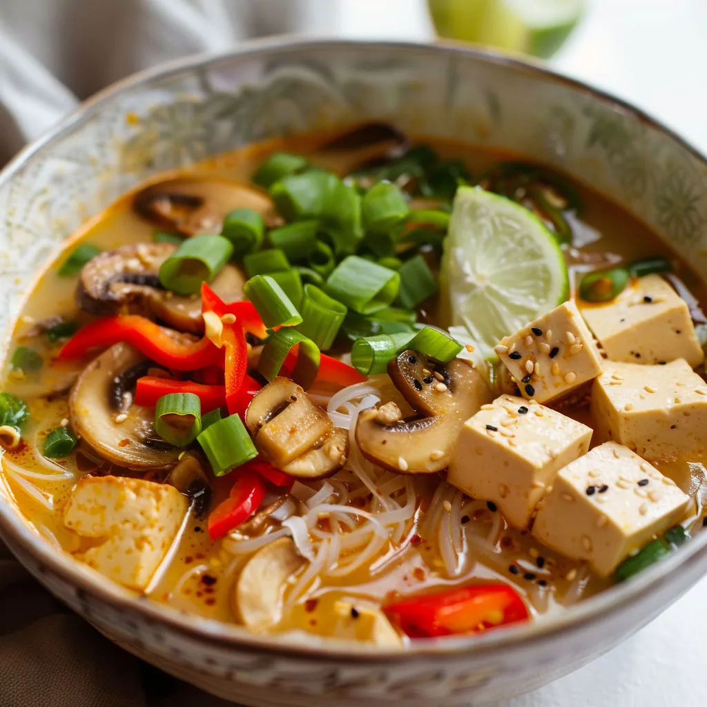 Un grand bol de miso parfumé, légumes sautés croquants et lime fraîche, vraiment gourmand.