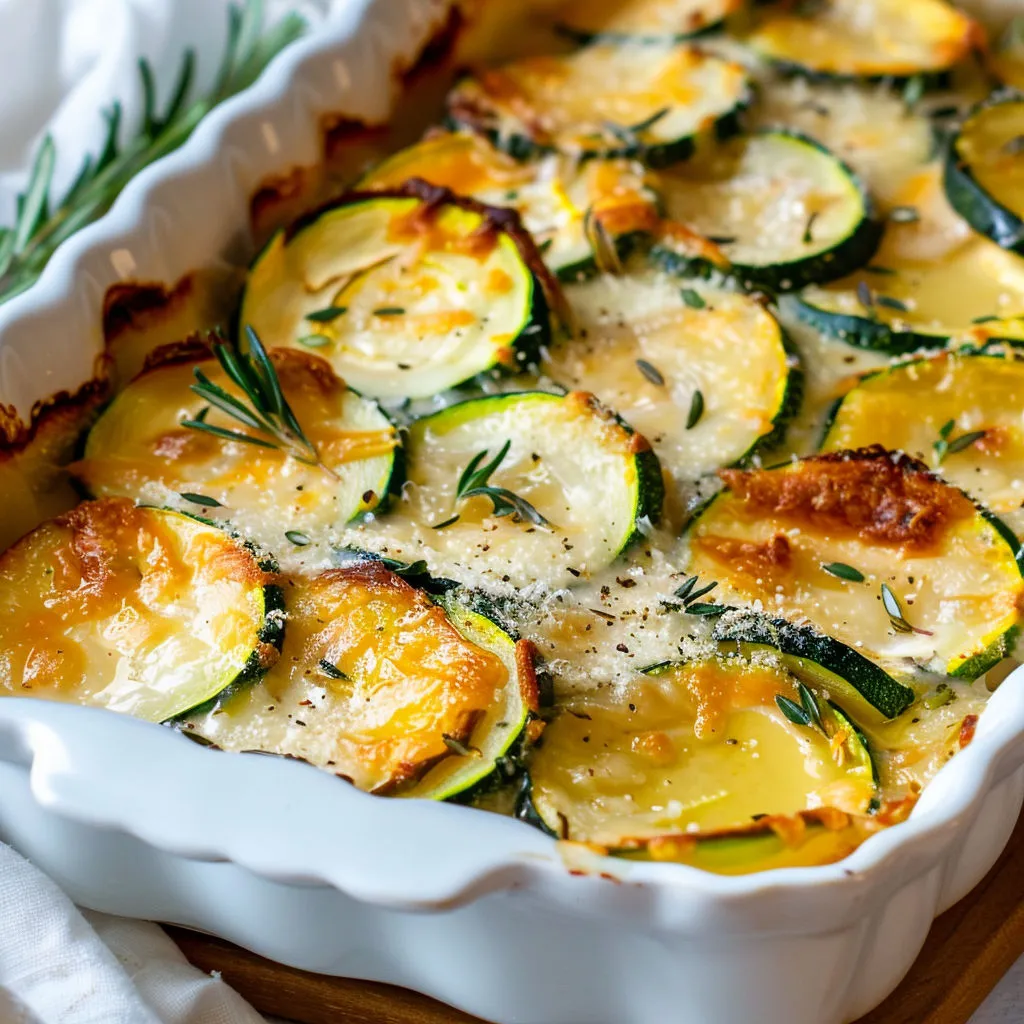 Une tarte à la courgette et aux herbes toute dorée, nappée de fromage fondant avec une touche épicée.