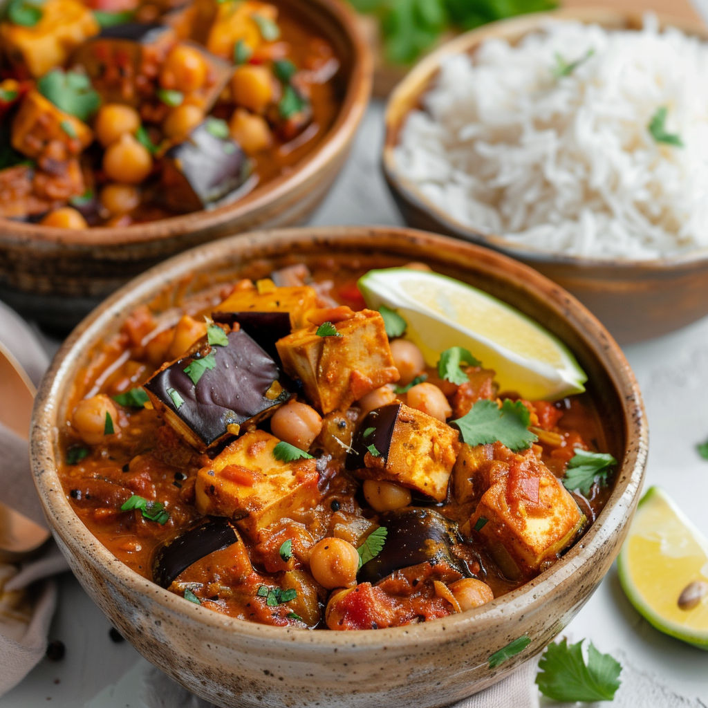 Une soupe aux lentilles et chou-fleur servie dans une cocotte colorée.