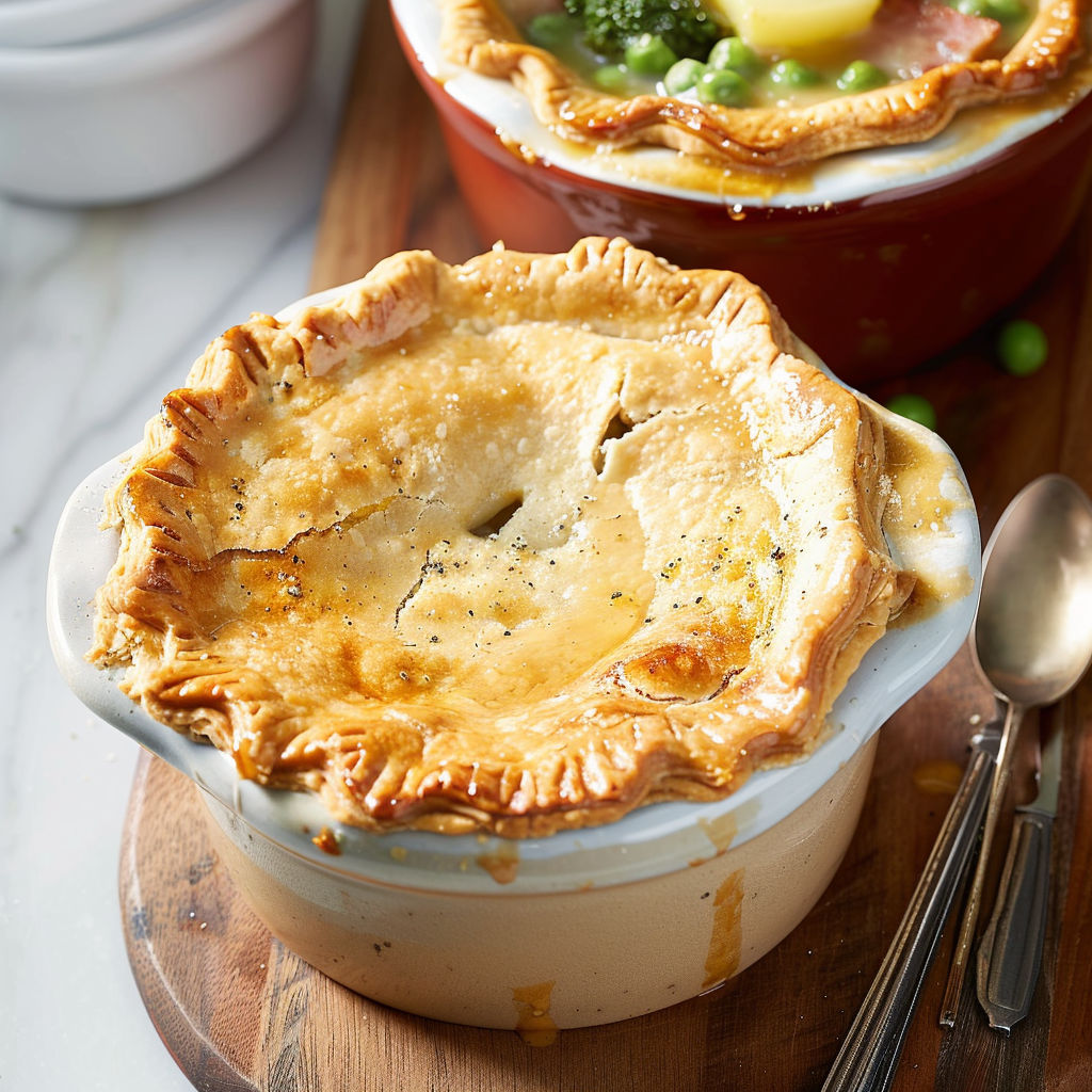 Tarte au citron dorée servie dans un bol en céramique.