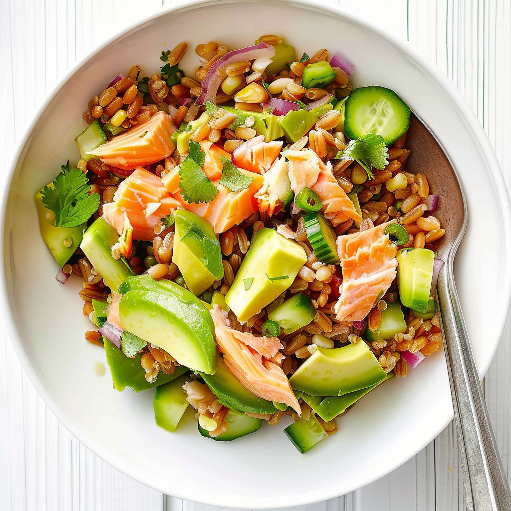 Un bol de quinoa, avocat, légumes verts, pois chiches en version colorée et healthy.