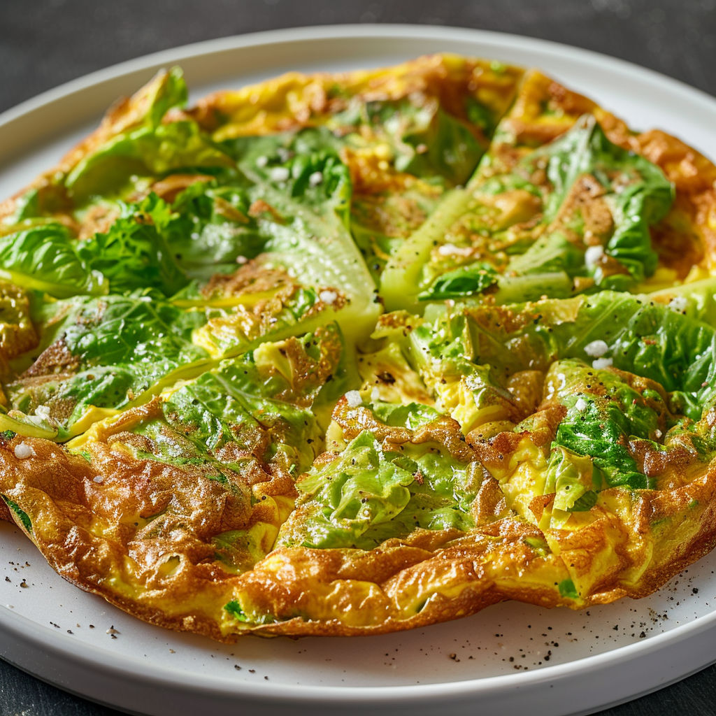 Pizza maison garnie de légumes verts et d’herbes fraîches.