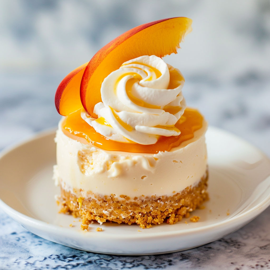 Délicieuses bouchées fraîches à la pêche avec une base croquante.