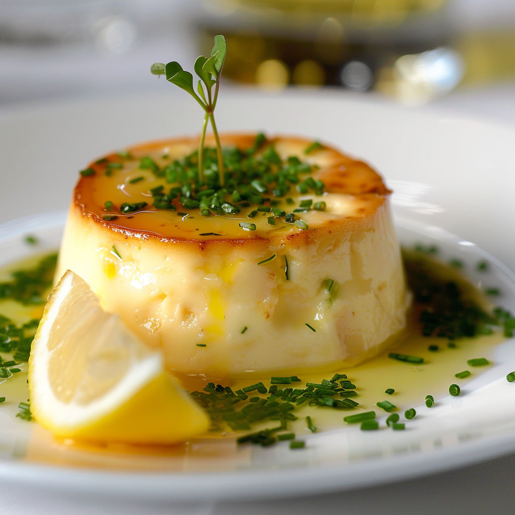 Une tarte sucrée aux pommes et herbes, avec un pot de yaourt et une touche de citron vert.