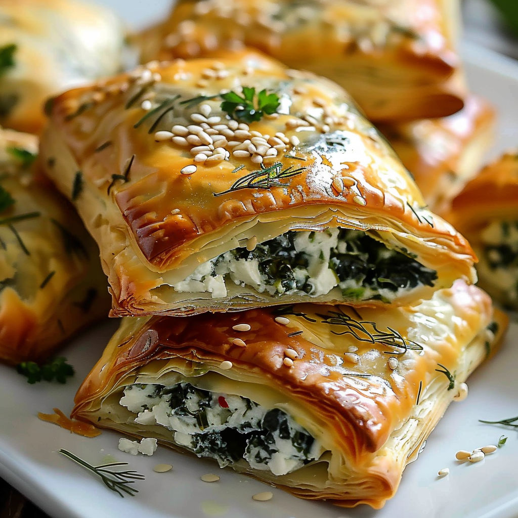 Feuilletés Épinards Feta, croquants et gourmands.