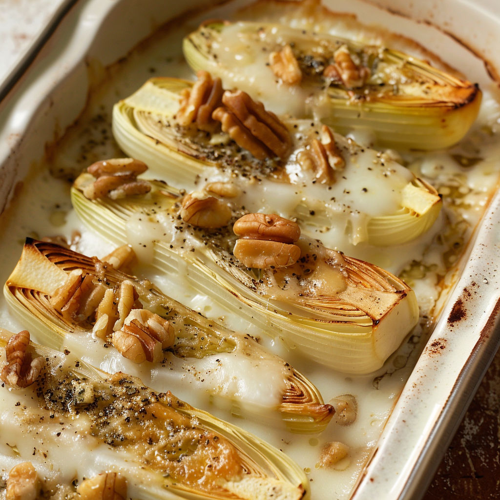 Salade de choux garnie de noix et amandes, idéale à partager.