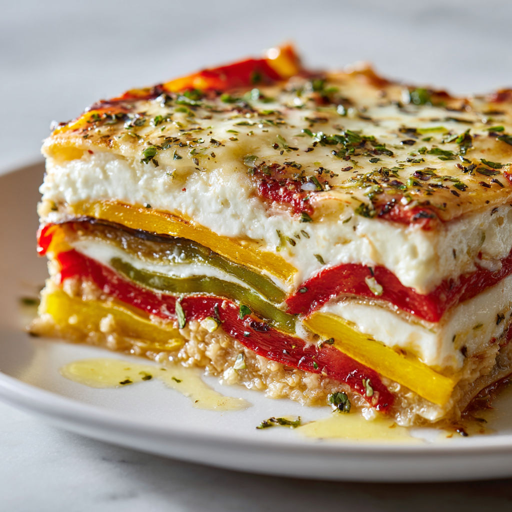 Tarte au citron et légumes multicolores servie avec une sauce crémeuse sur un plateau.