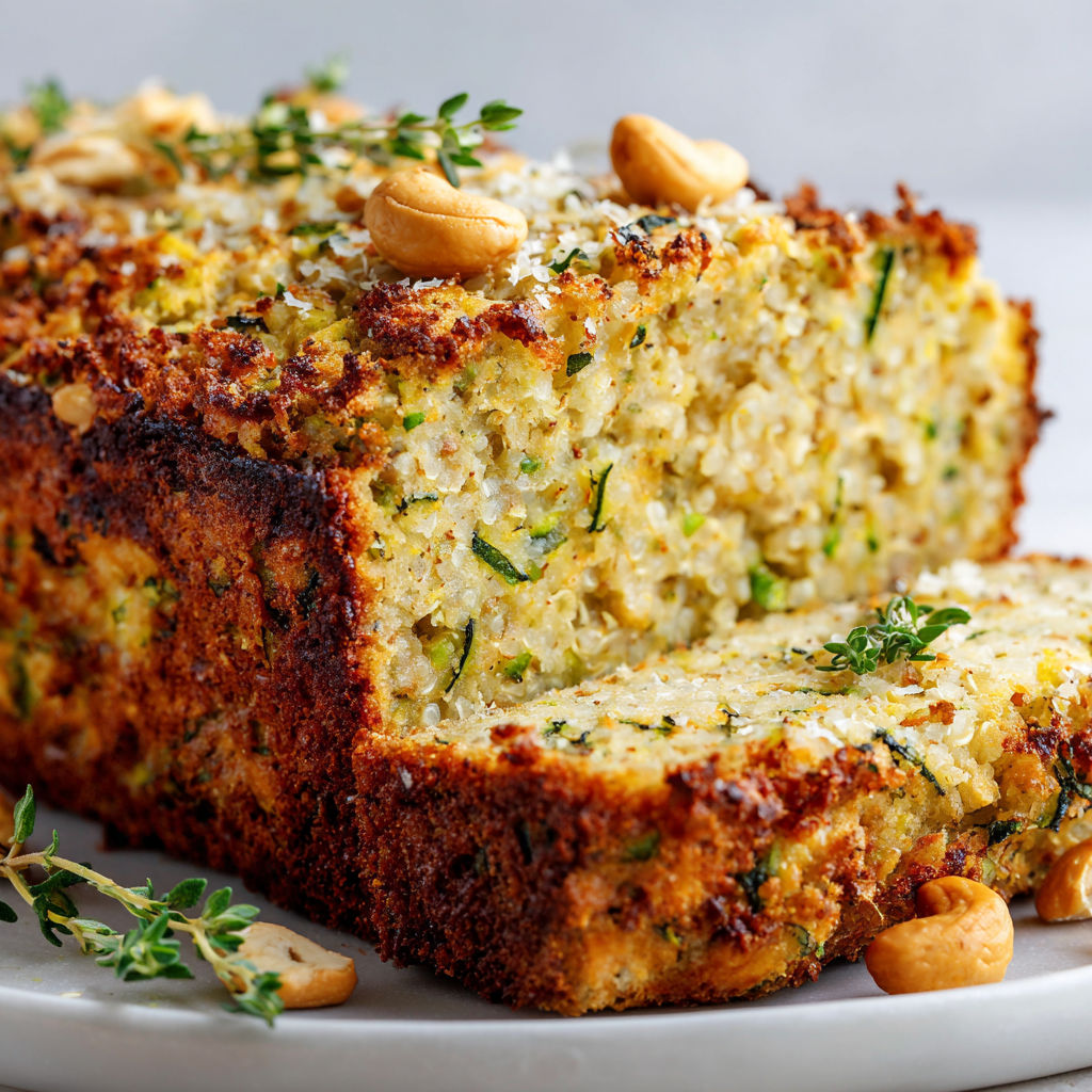 Baguette grillée avec noix, herbes et une touche de croquant sur un plateau.