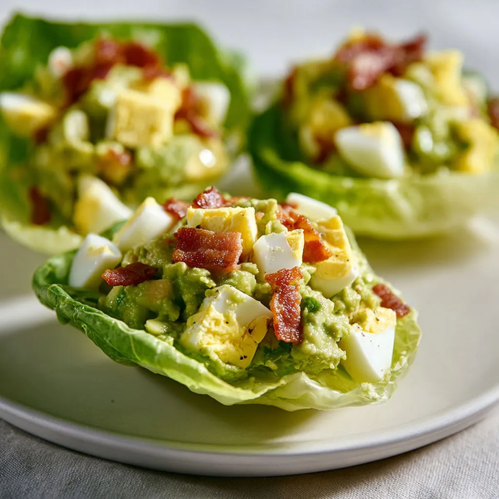 Salade de quinoa avec légumes et bacon.