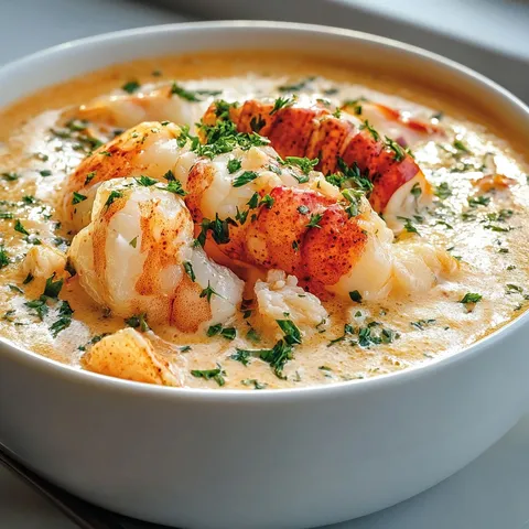 Un velouté marin débordant de saveurs, avec des fruits de mer et touché d'épinards frais.
