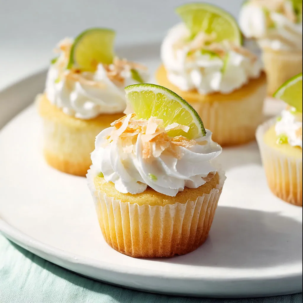Petits gâteaux citron vert ultra frais posés sur un plateau prêt à être partagés.