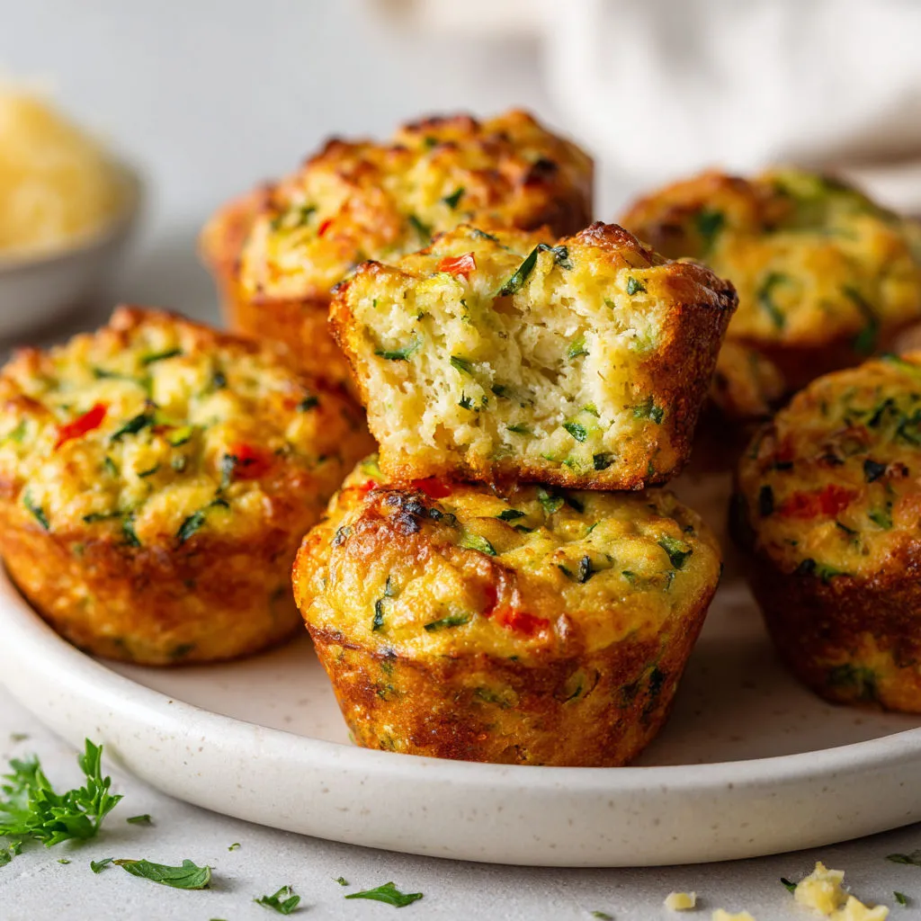 Petits muffins salés courgette et poivron, top pour l’apéro.
