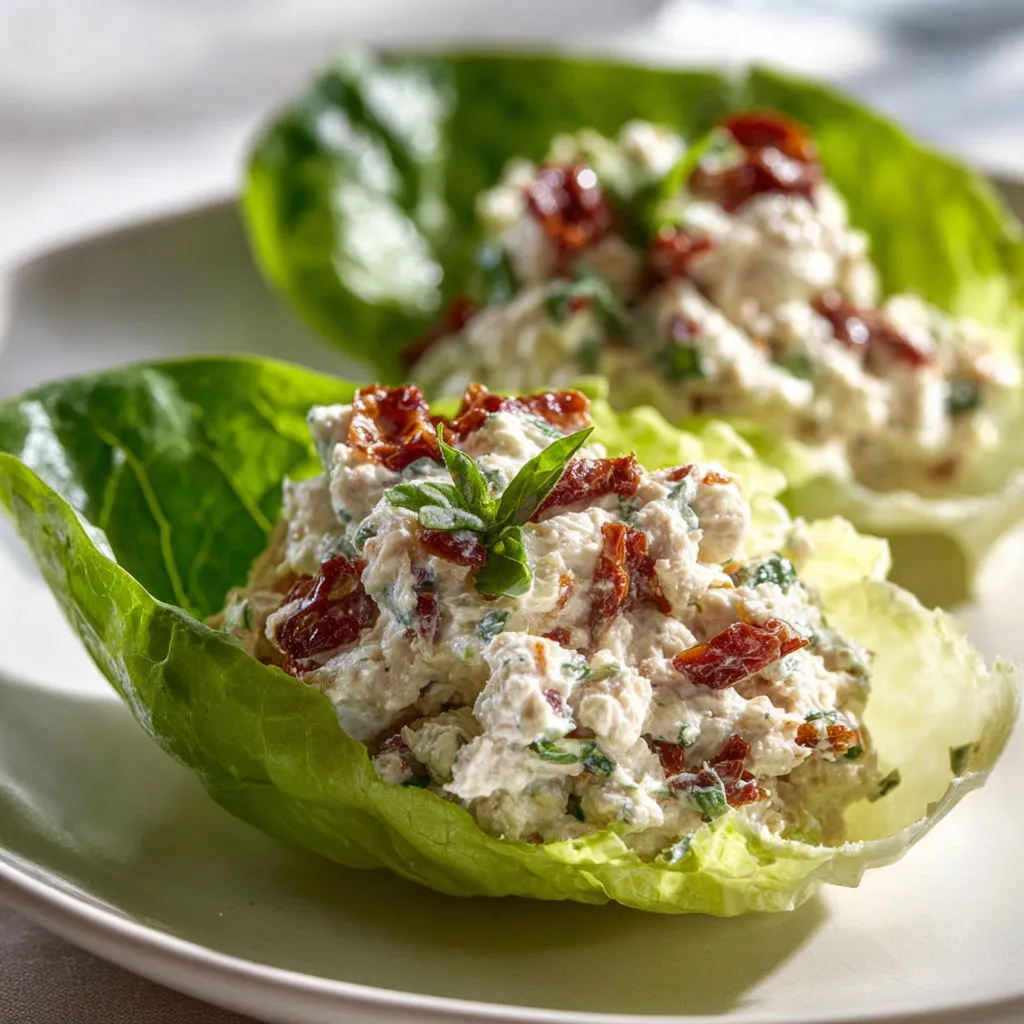 Coupelles croquantes au fromage frais et jambon.