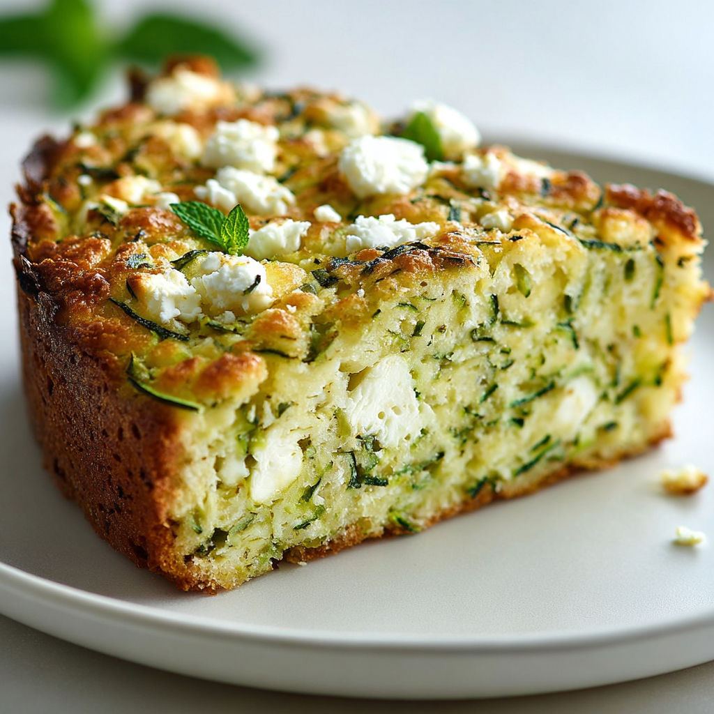 Une tarte toute verte avec plein d’herbes fraîches et du fromage, posée sur un plateau.