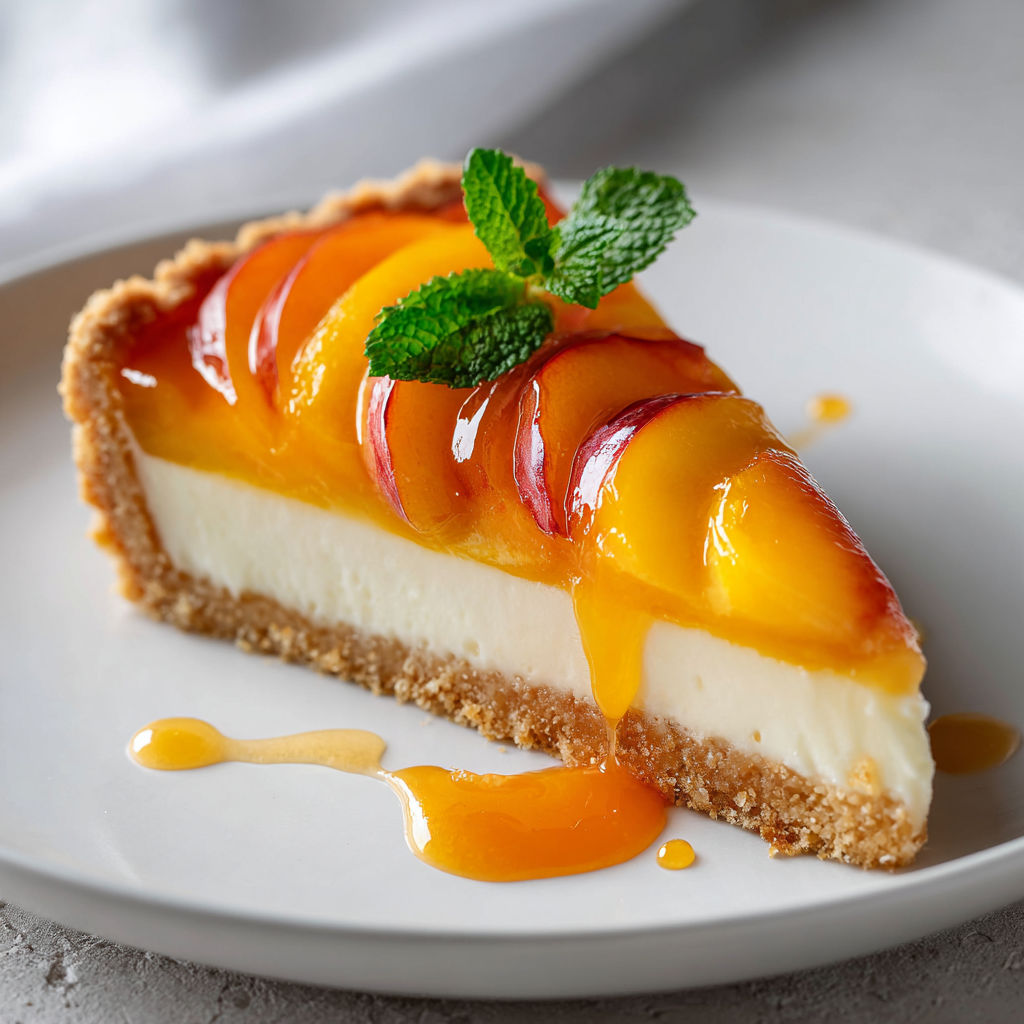 Une tarte aux fruits posée sur un plateau.