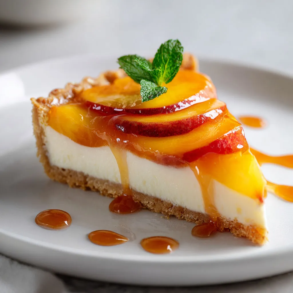 Une tarte aux fruits sur un plateau avec fruits et herbes fraîches.