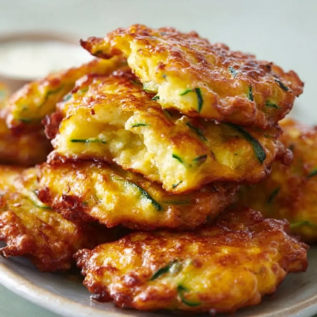 Beignets courgette cuillère, tout simple et ultra bon.
