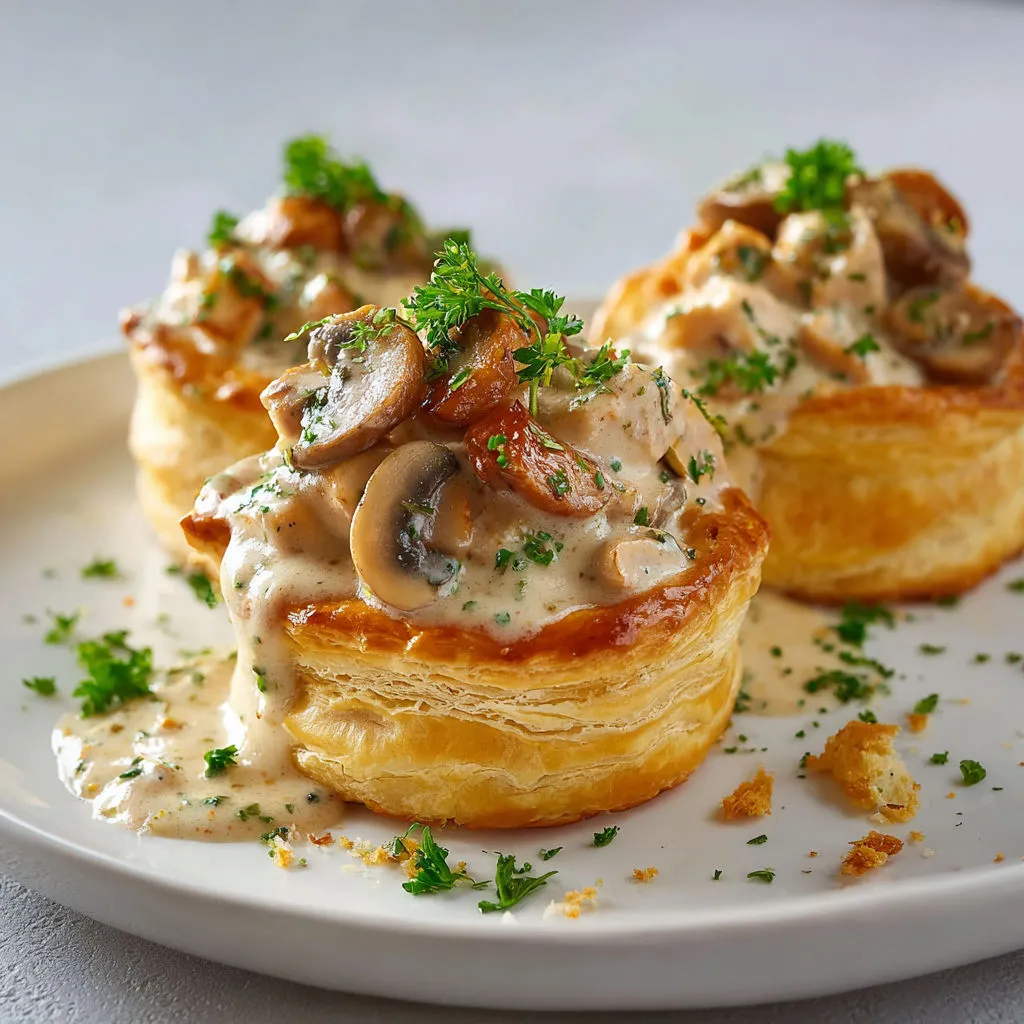 Une quiche aux champignons et herbes pour le petit-déjeuner.
