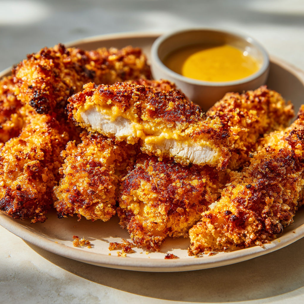 Poulet croquant avec sa sauce maison.