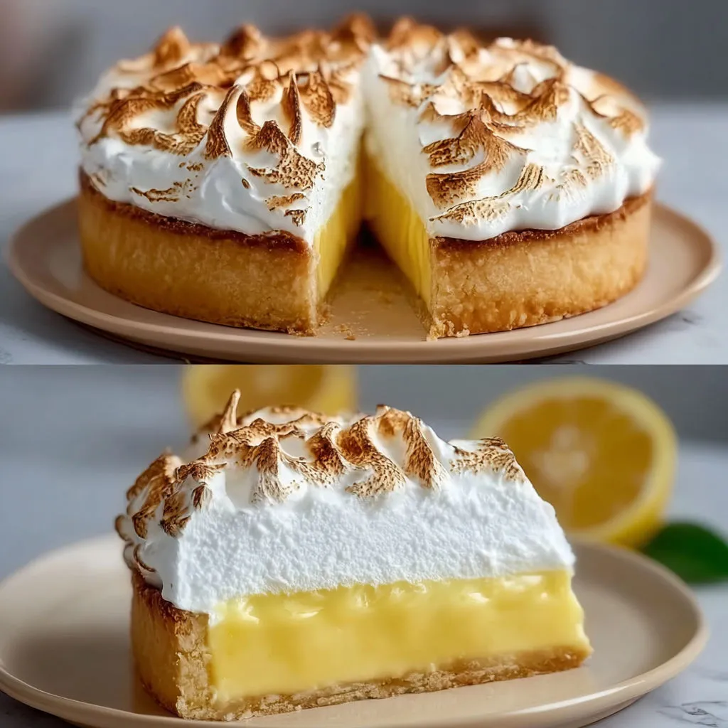 Tarte aux pommes couverte de crème et de chantilly, avec un yaourt nature à côté.