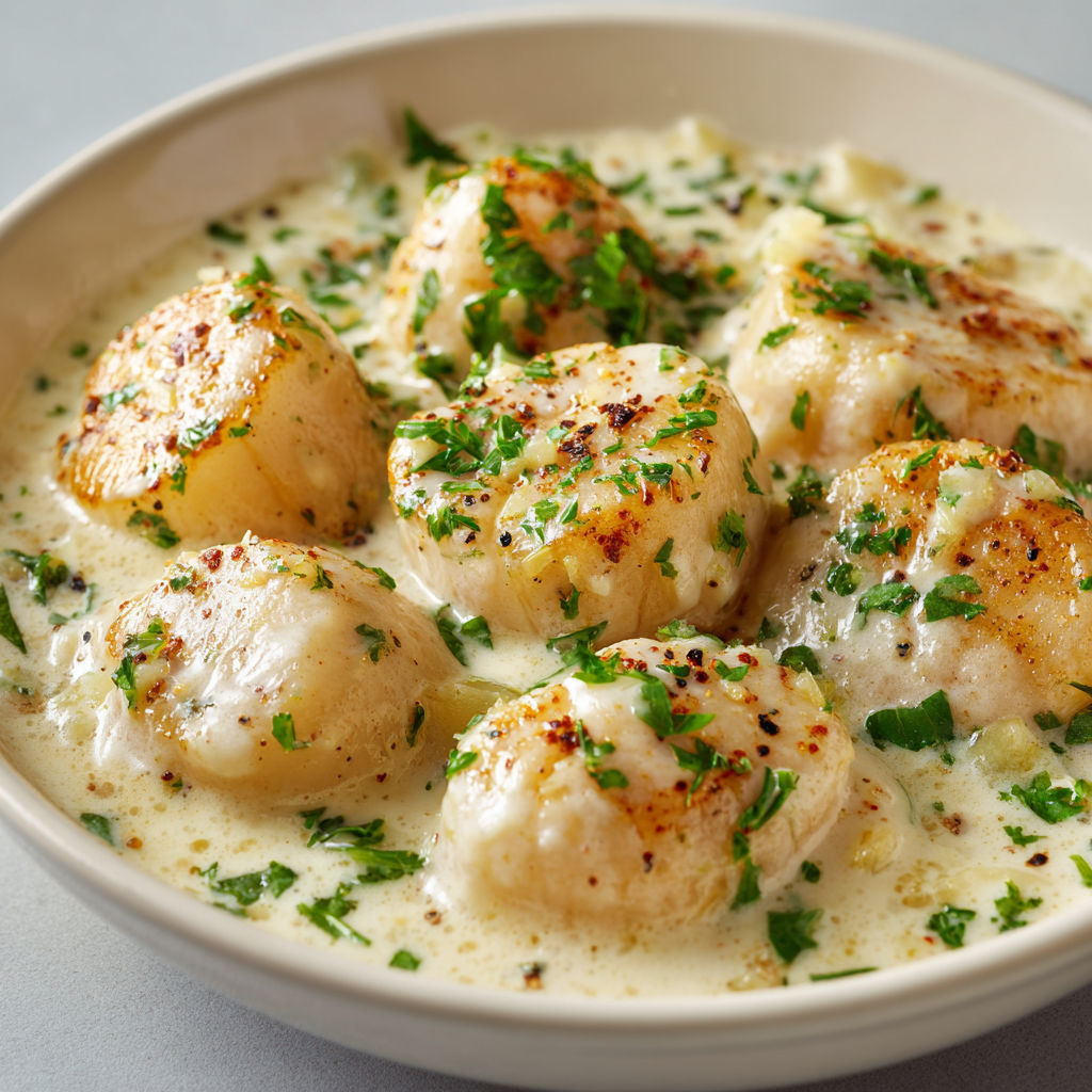 Saint-Jacques tendres au vin blanc, un délice tout en simplicité.
