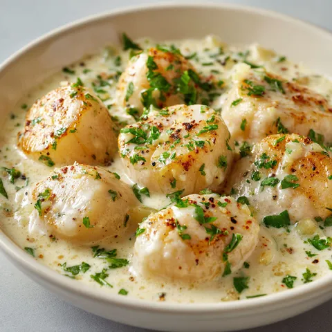 Saint-Jacques tendres au vin blanc, un délice tout en simplicité.