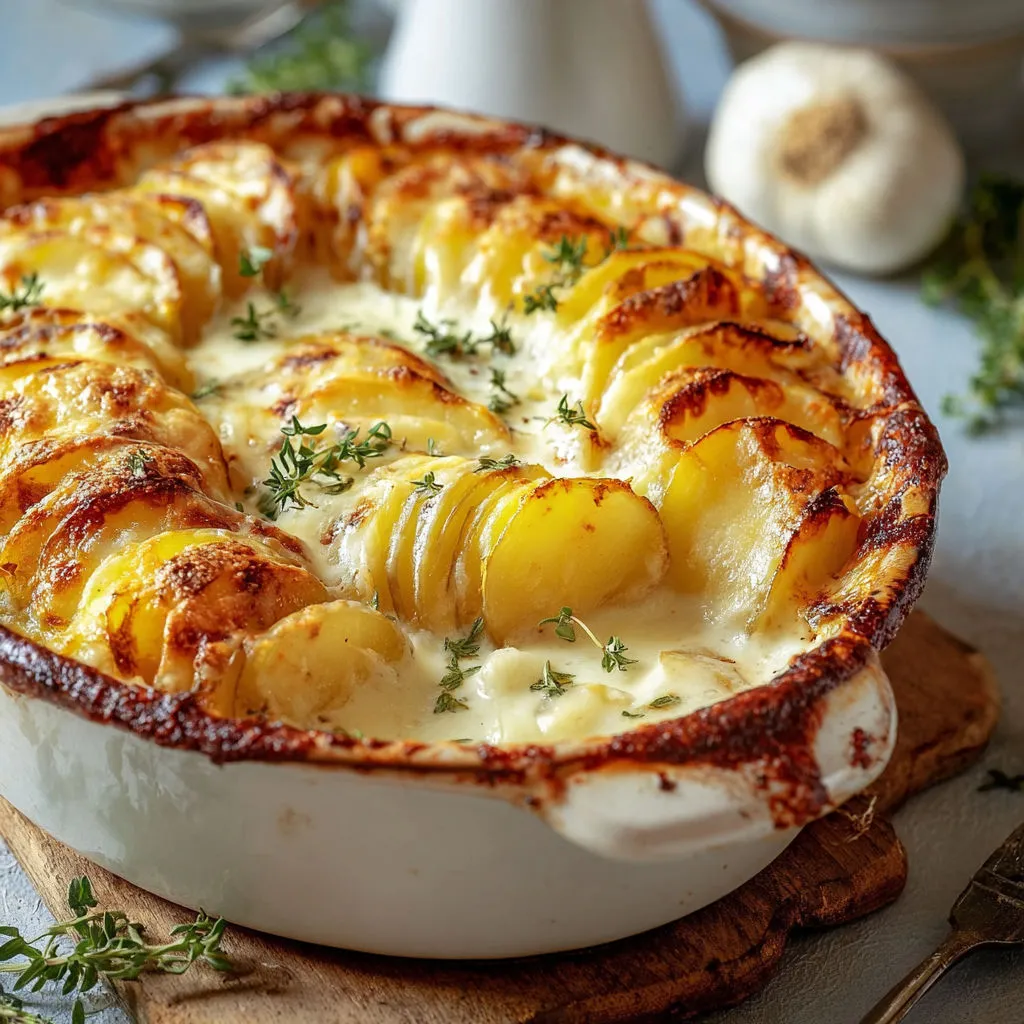 Une tarte pommes-champignons dans un bol en bois.