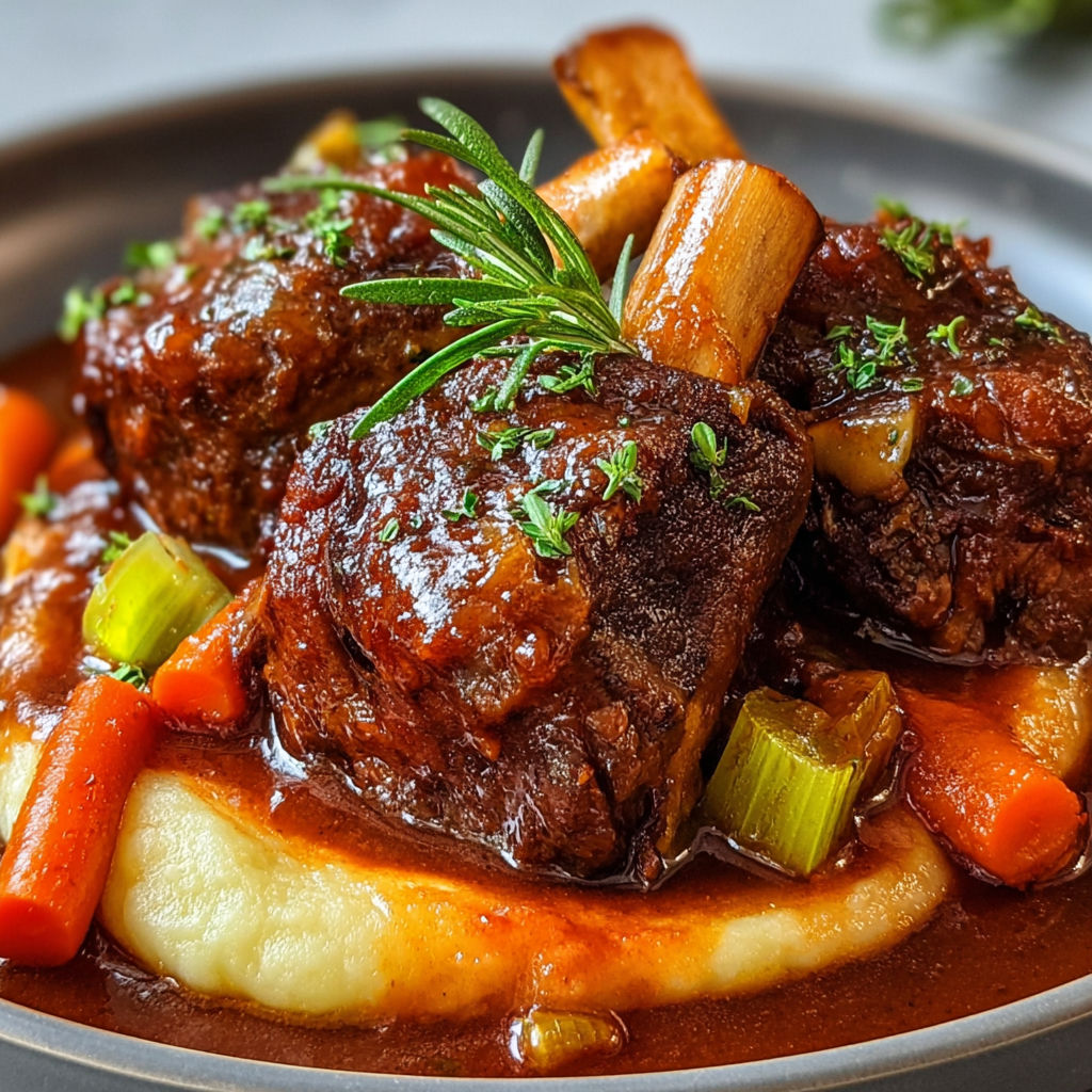 Boeuf mijoté avec carottes et herbes fraîches servi bien chaud.