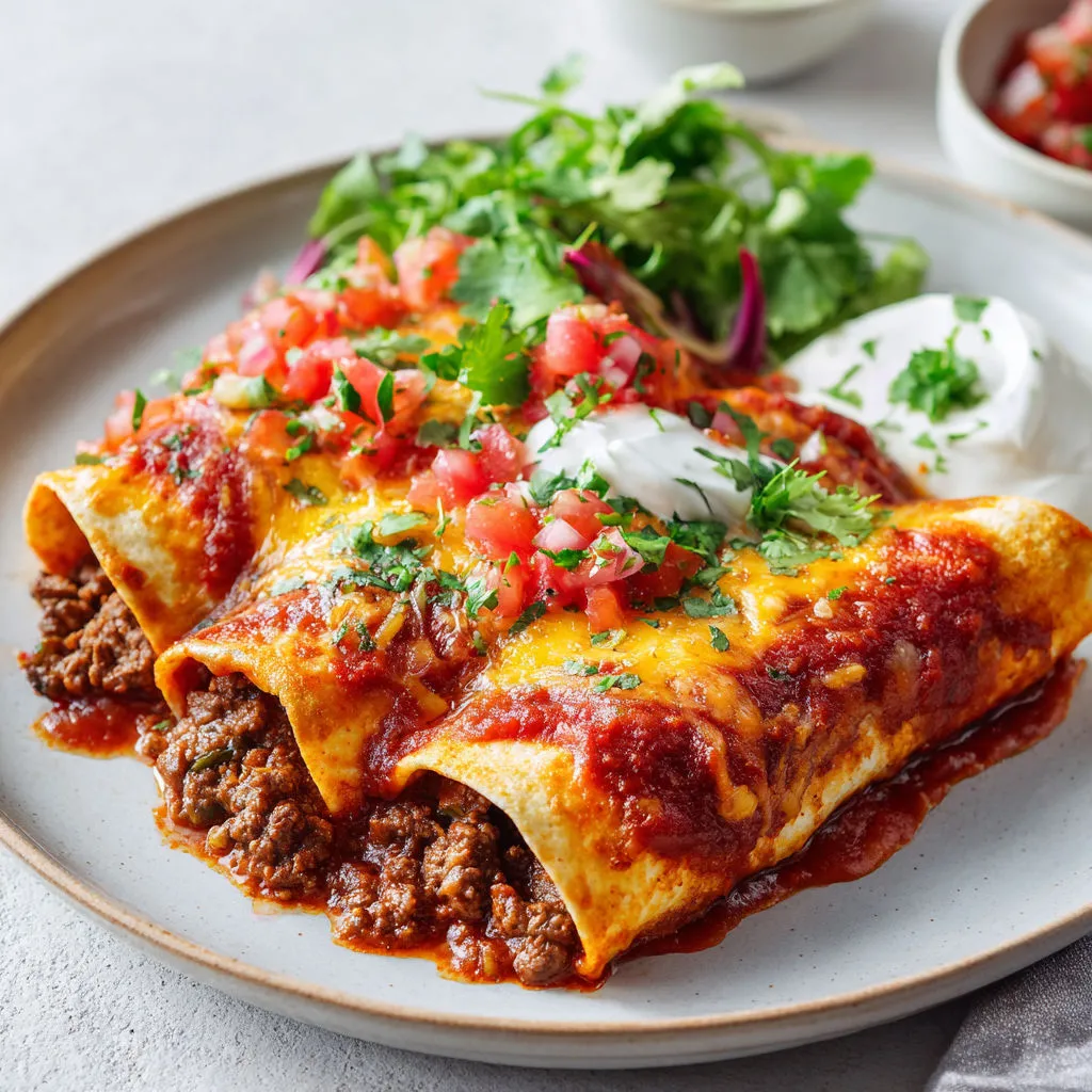 Un plat de chili con carne, légumes et fromages fondants.