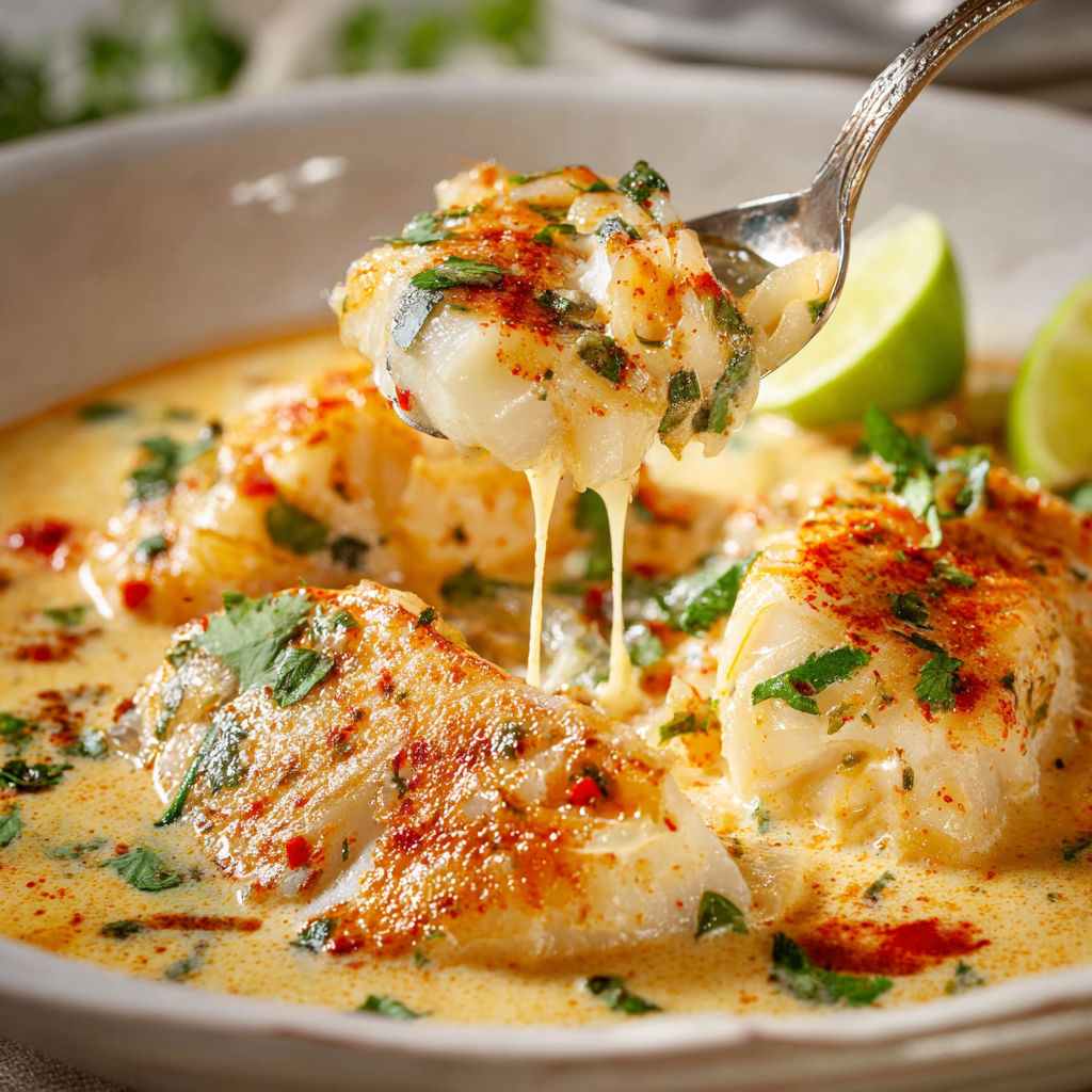 Un plat de cabillaud épicé baigné dans une sauce au lait de coco prêt en un rien de temps.