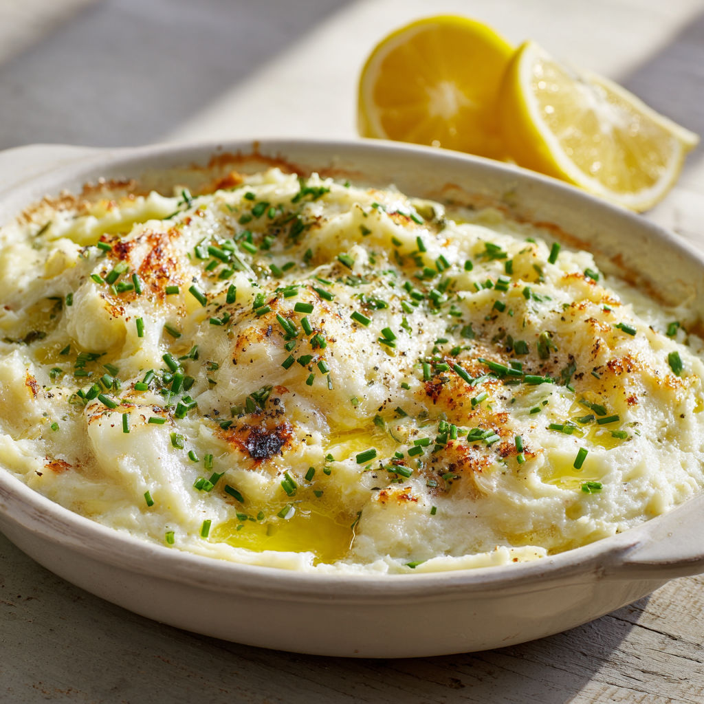 Une tarte aux pommes et fines herbes posée sur une planche en bois.