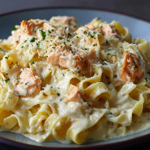 Un plat de pâtes au saumon onctueuses et rapides.