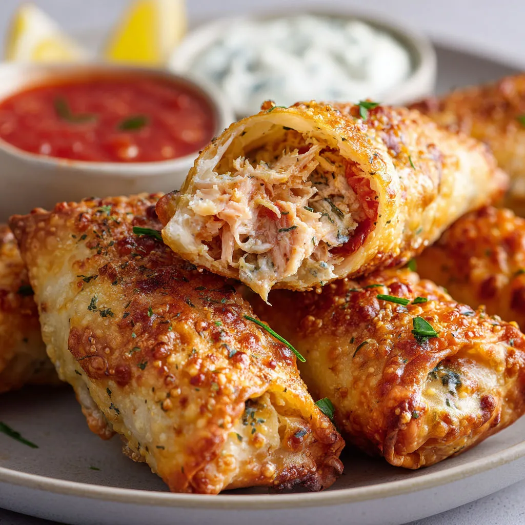 Un sandwich au poulet et aux légumes avec sauce tomate dispose joliment sur un plateau.