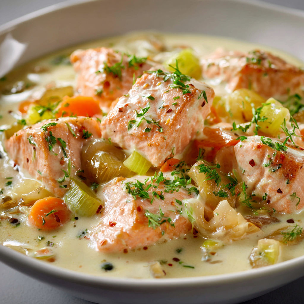 Préparer une blanquette de saumon ultra rapide.