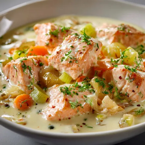 Préparer une blanquette de saumon ultra rapide.