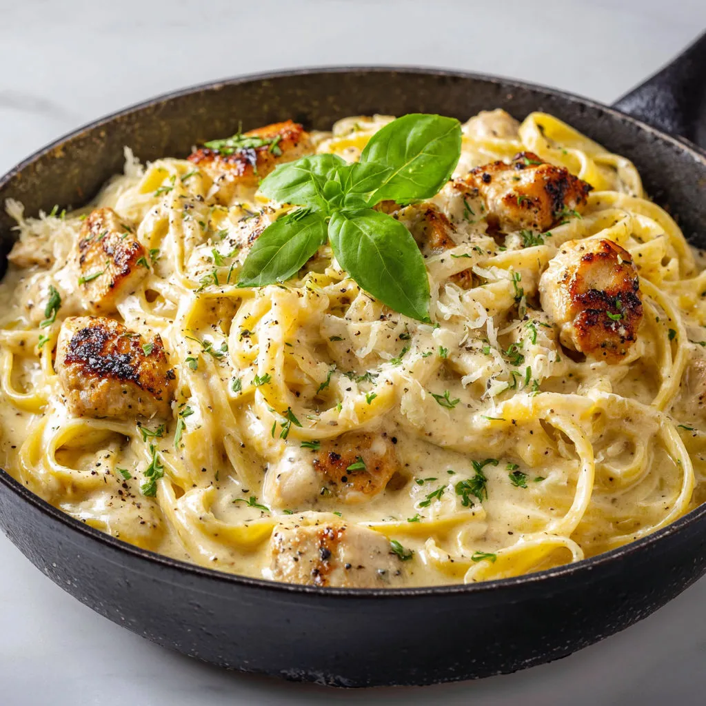 Spaghetti servis avec sauce tomate et légumes dans un bol en fonte
