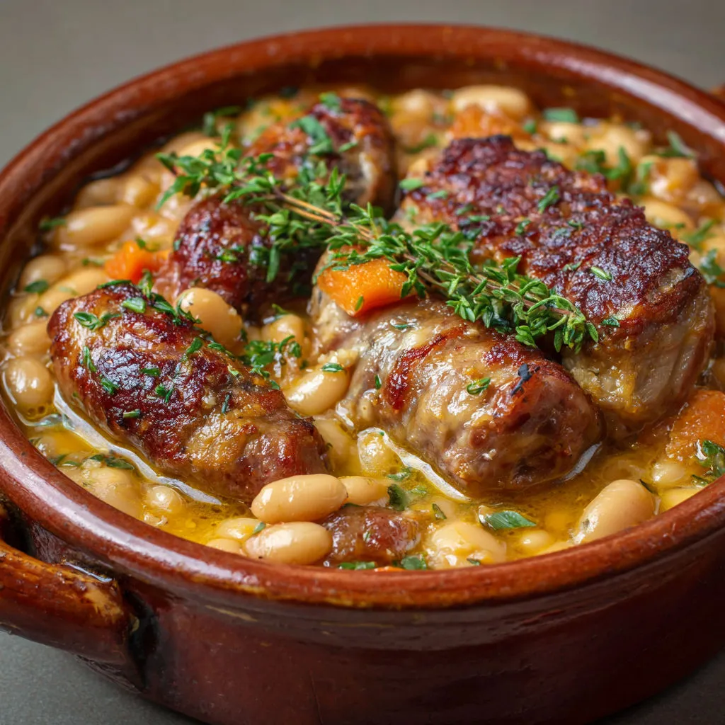 Ce grand classique rassemble haricots, carottes, lardons et herbes pour un plat généreux.