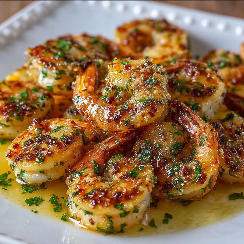 Crevettes fondantes au beurre et citron.
