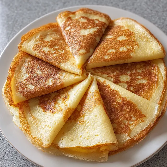 Une pile de crêpes légères au beurre et aux œufs, prêtes à être dégustées.