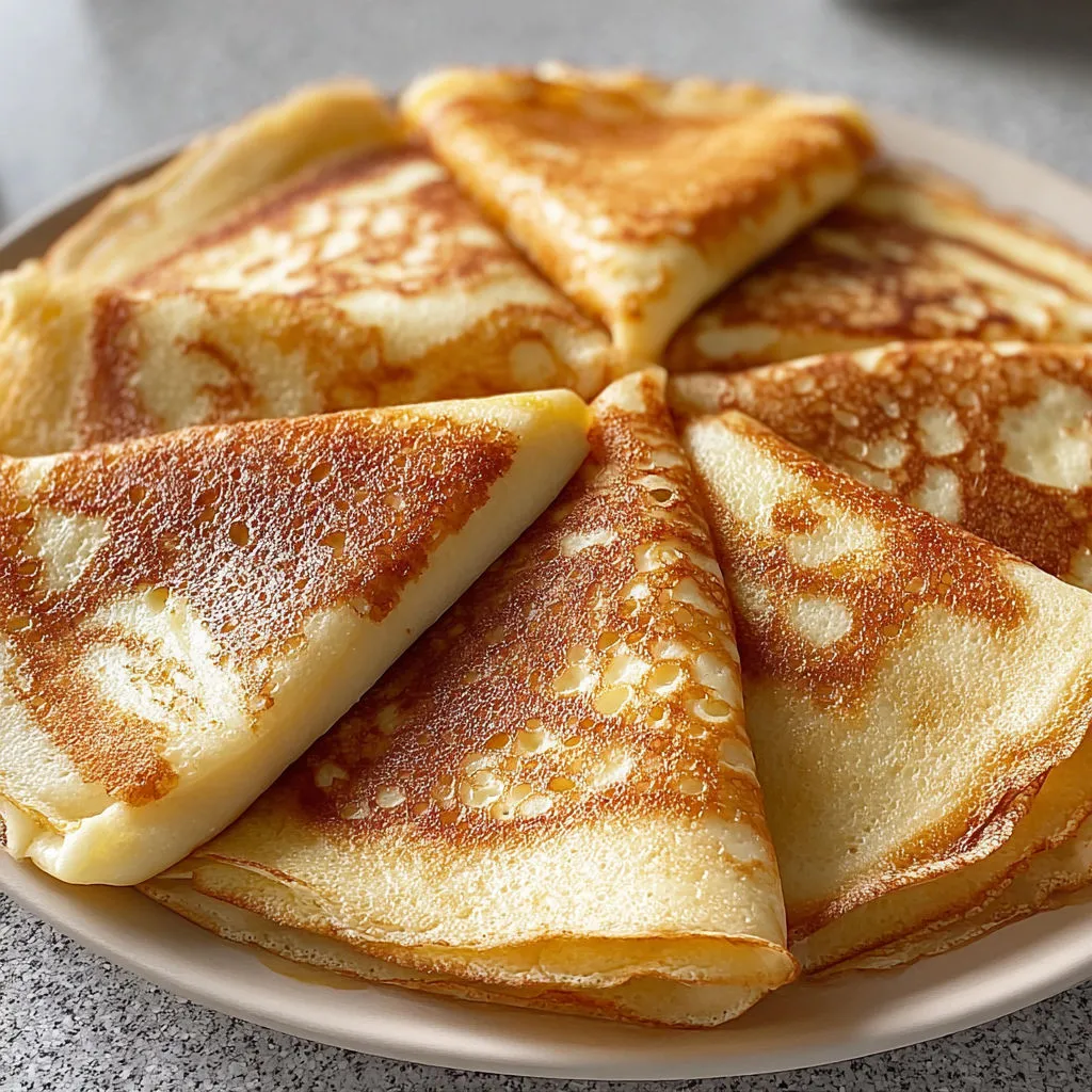 Une pile de crêpes ultra faciles façon Cyril Lignac.